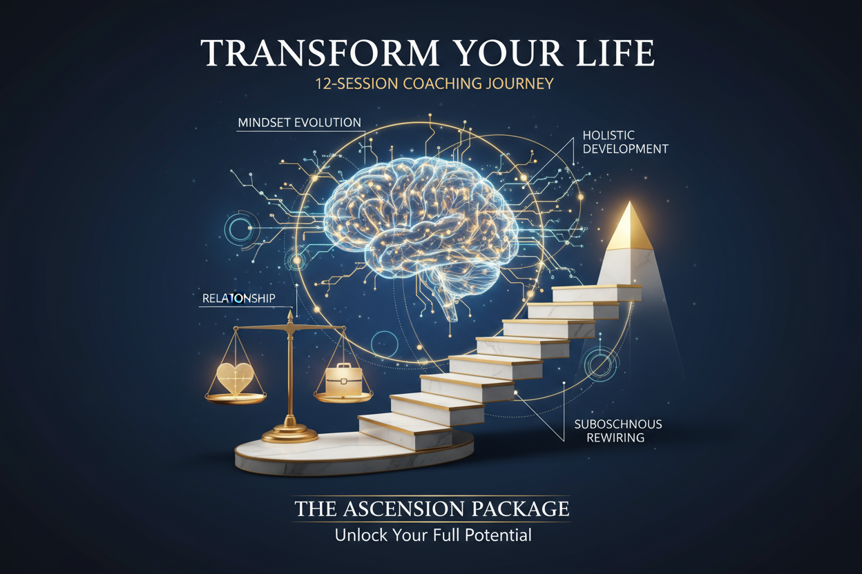 12 Session Package with CK Collective to work on personal tactics, business endeavors, relationship turmoil, elite mindset, routines, letting go, and rewiring your subconscious brain. 30-minutes each.