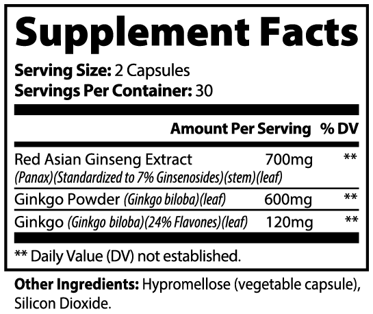 Ginkgo Biloba + Ginseng Nootropic