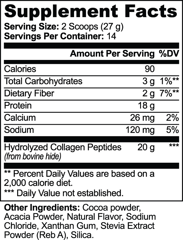 Grass-Fed Collagen Peptides: Chocolate Fudge