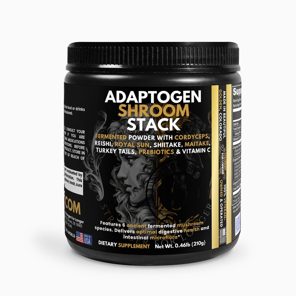 Adaptogen Shroom Stack: 6-Mushroom Prebiotic & Vitamin C