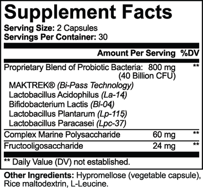 Gut Healer Probiotic: 40 Million Units