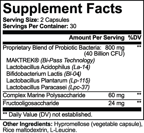 Gut Healer Probiotic: 40 Million Units
