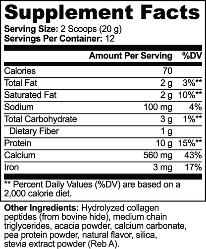 Grass-Fed Collagen Creamer: Vanilla Glaze