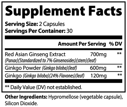 Ginkgo Biloba + Ginseng Nootropic