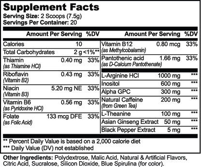 Neurocharge Powder with Alpha-GPC