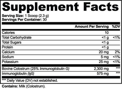 Pure Bovine Colostrum Powder