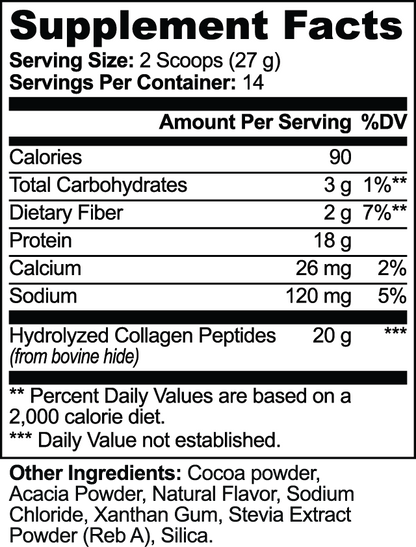Grass-Fed Collagen Peptides: Chocolate Fudge